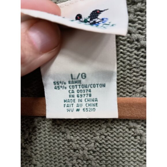 VTG 90s Northern Reflections Womens Sweater Vest Large Green Embroidered Cottage - Picture 5 of 7